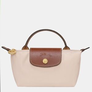 Longchamp LE PLIAGE ORIGINAL POUCH WITH HANDLE in PAPER mini